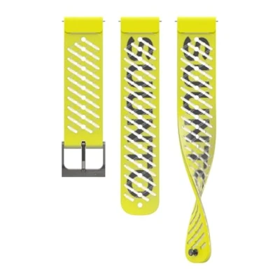 Abbildung von SUUNTO 22 ATH5 Silikon Armband Kompatibel Race, Vertical, 9 Peak Pro, Peak, 5 Watch Strap Weiches Ersatzband 22mm Lemon Yellow S+M