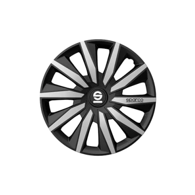 Abbildung von Sparco Radzierblenden Milano 14 Zoll Schwarz/Silber Satz mit 4 Stück