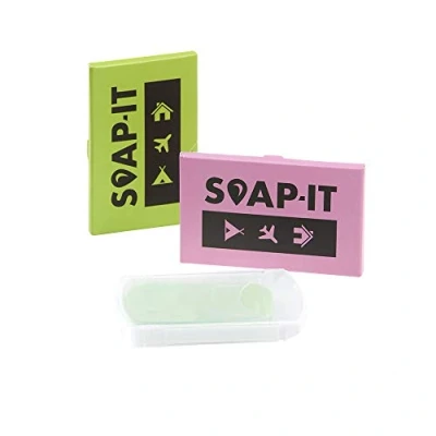 Abbildung von Soap IT Seifenblätter 150 Paper Seife für Unterwegs Mini to go Hand Seifenpapierblätter Camping Travel (Jasmin &amp; Lavendel)