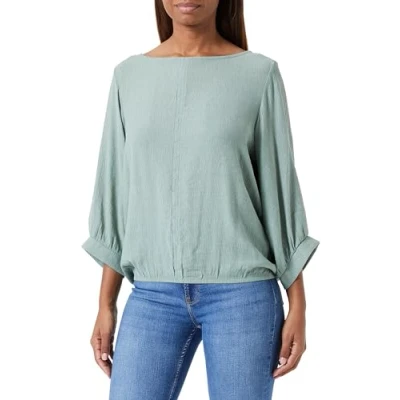 Abbildung von s.Oliver MIT Glatter RÜCKENPARTIE Langarmshirt, Damen, Größe: 34, Olivgrün