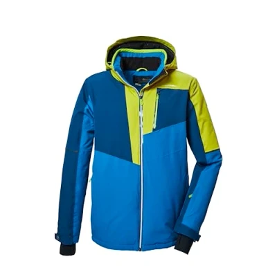 Abbildung von killtec Herren Skijacke/Funktionsjacke mit abzippbarer Kapuze und Schneefang KSW 76 MN SKI JCKT, dunkellime, M, 41964 000