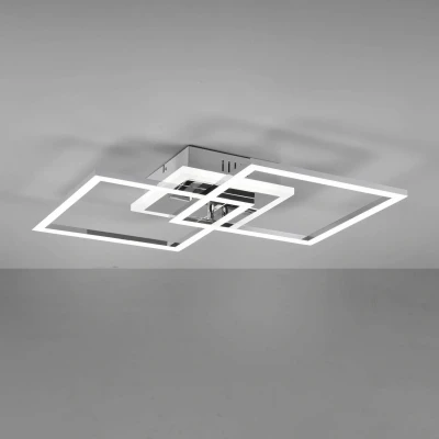 Abbildung von Reality Leuchten LED Deckenleuchte Venida R62793406, Metall Chrom, inkl. 25 Watt LED, Switch Dimmer