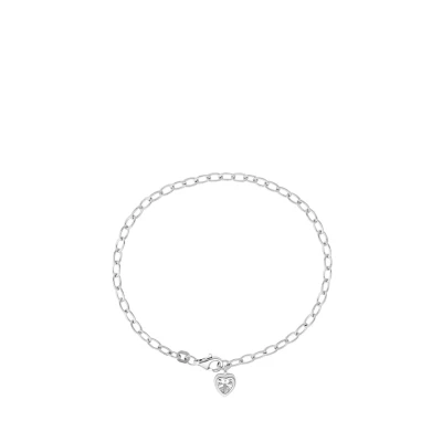 Abbildung von amor Heart Armband, Damen, Größe: 19, Silberfarben