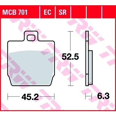 Abbildung von TRW Organic Allround MCB701 Bremsbelagsatz