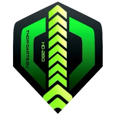 Abbildung von THOR Darts extra Strong Flights HD 280 Green Blue Black 150 Micron Flys Lange haltbar (12)