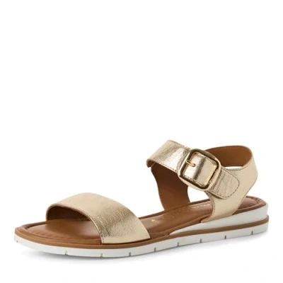 Abbildung von Tamaris Riemensandalette, Damen, Größe: 40, Gold Schuhe