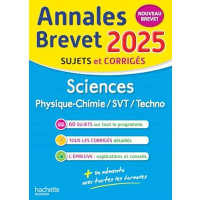 Abbildung von Annales brevet 2025 Sciences 3e sujets et corrigés: Nouveau