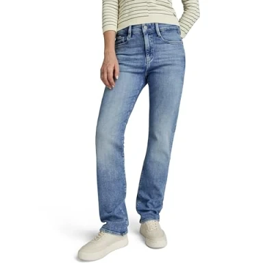 Abbildung von G Star Strace Jeans Straight Leg, Damen, Größe: 31x32, Sun faded blue donau