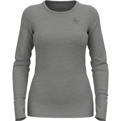 Abbildung von Odlo CREW NECK Unterhemd/shirt, Damen, Größe: 42/44, steel grey melange