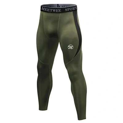 Abbildung von MEETWEE Kompressionshose Herren, Sport Leggings Lange Laufhosen Atmungsaktiv Funktionsunterhose Tights Unterhose