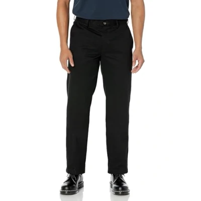 Abbildung von Amazon Essentials Herren Knitterfreie Flatfront Chinohose mit klassischer Schnitt (erhältlich in Big &amp; Tall), Verwaschenes Schwarz, 40W / 30L