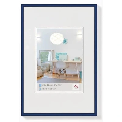 Abbildung von walther design Bilderrahmen blau 21 x 29,7 cm (DIN A4) New Lifestyle Kunststoffrahmen KV130L
