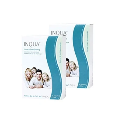 Abbildung von INQUA® Inhalationslösung 100 Ampullen á 2,5ml Isotonische Kochsalzlösung zum Inhalieren für Erwachsene, Kinder und Babys ohne Konservierungsstoffe NaCl 0,9%