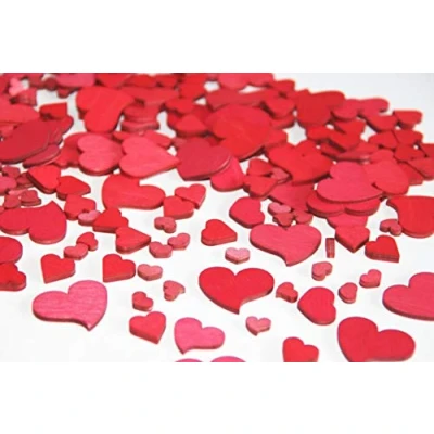 Abbildung von Unbekannt 240 STK Holz Herzen rot Hochzeit Tischschmuck Streuteile Holzherzen Herz Dekoherzen Streuherzen Tischdekoration Streudeko Basteln Liebe Valentinstag Muttertag Tischdeko Holzherz