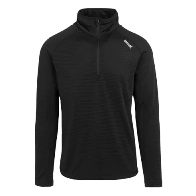 Abbildung von Regatta Yonder II Fleece mit Halblangem Reißverschluss für Herren Schwarz