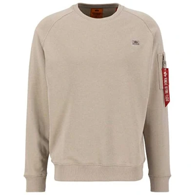 Abbildung von Alpha Industries X FIT Sweatshirt, Herren, Größe: Large, Vintage sand
