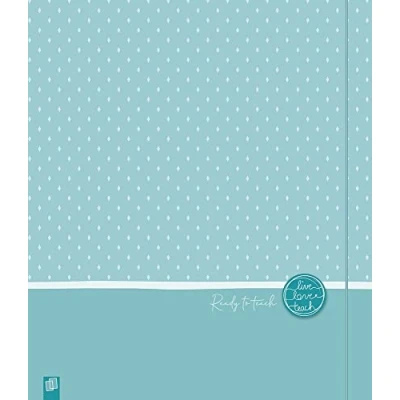 Abbildung von Mein Ringordner A4+, „live love teach“, aquamarin: inkl. Gummiverschluss, Stiftehalter, Einstecktasche