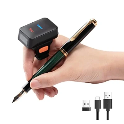 Abbildung von Tera Pro Series Mini CMOS Ring Barcode Scanner 1D 2D QR Wireless Bluetooth &amp; 2.4G USB 2.0 Portable, HW0010