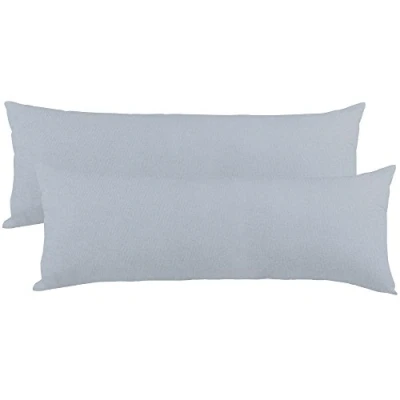 Abbildung von aqua textil Classic Line Kissenbezug 2er Set 40 x 200 cm Silber grau Baumwolle Seitenschläferkissen Bezug Kissenhülle, Kopfkissenüberzug, Pillowcase, Bettkissen, Kopfkissenbezug, Reißverschluss