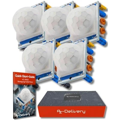 Abbildung von AZDelivery HC SR501 PIR Bewegungssensor Bewegungsmelde Modul kompatibel mit Arduino und Raspberry Pi inklusive E Book!