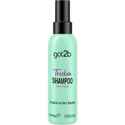 Abbildung von got2b Trockenshampoo Extra Pflege Liquid to Dry Spray (150 ml), Shampoo für makellos frische Looks, ohne sichtbare Rückstände mit 24 h fruchtig floralem Duft