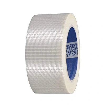 Abbildung von ACIT, Transparent verstärktes Gewebe Klebeband, Rolle 50mm x 50 Meter, mit reißfesten, verwobenen Strukturen