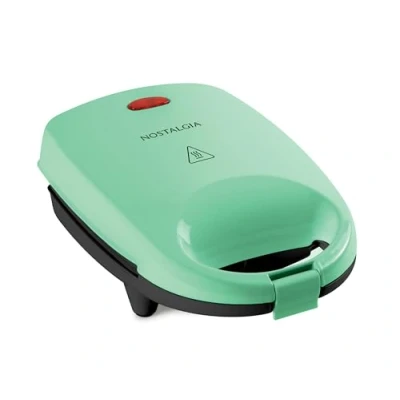 Abbildung von Nostalgia MyMini Persönlicher Sandwichmaker, Antihaft Panini Presse, Pizza Taschen, Quesadillas, Mintgrün