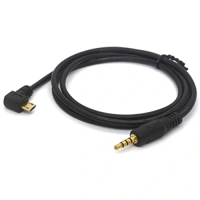 Abbildung von Tomost Micro USB auf 3,5 mm AUX Audio Ausgang Adapter für Auto, 3 poliges 1/8 Stereo Kabel, 1 m (4Pole 3.5mm)