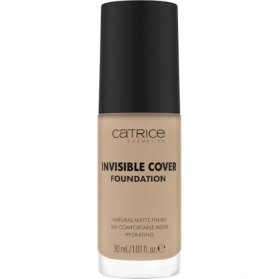 Abbildung von Catrice Invisible Cover Foundation, Nr. 017N, Nude, feuchtigkeitsspendend, langanhaltend, natürlich, für trockene Haut, vegan, ölfrei, ohne Parabene, Mikroplastikpartikel, 1er Pack (30ml)