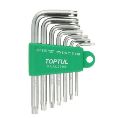 Abbildung von TOPTUL GAAL0705 Winkelschraubendrehersatz T10, T15, T20, T25, T27, T30, T40 Chrom Vanadium Stahl 7