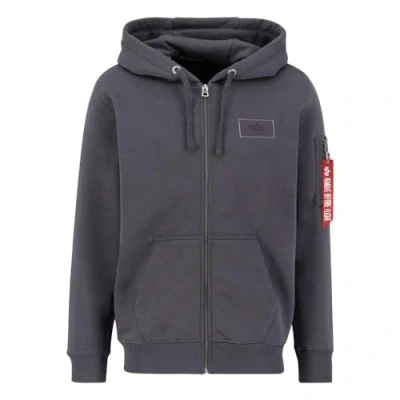 Abbildung von Alpha Industries ZIP Hoody Sweatjacke, Herren, Größe: Small, Vintage grey