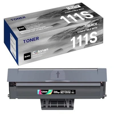 Abbildung von Coloran MLT D111S Schwarz 1er Pack Toner für Samsung Kompatibel Xpress M2070W M2070 M2070FW M2020 M2026 M2022W M2022 M2070F M2020W Druckers (1 Schwarz)
