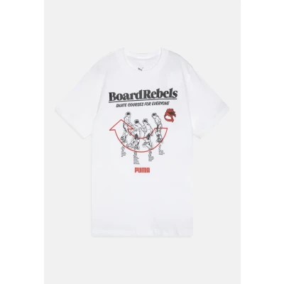 Abbildung von Puma MID90S Graphic TEE Unisex Tshirt print für Kinder, Größe: 128, White