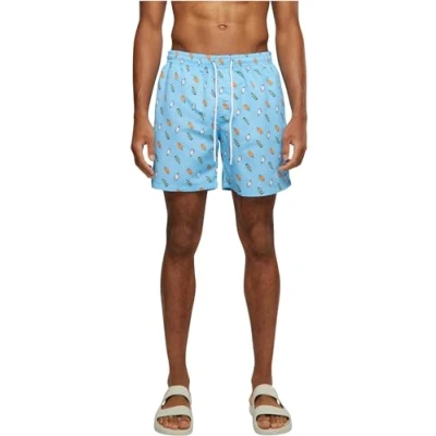 Abbildung von Urban Classics B T Pattern Badeshorts, Herren, Größe: 3XL, Light blue/ice