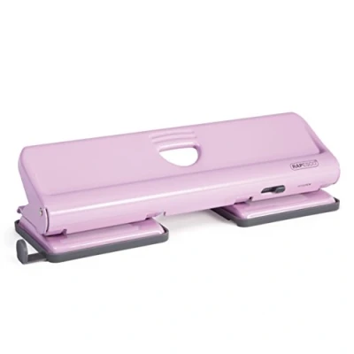 Abbildung von Rapesco 1347 720 4 Fach Metalllocher, 22 Blatt Stanzkapazität, Rosa