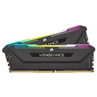 Abbildung von Corsair VENGEANCE RGB PRO SL 16GB (2x8GB) DDR4 3200 (PC4 25600) C16 1.35V Optimized for AMD Ryzen Schwarz