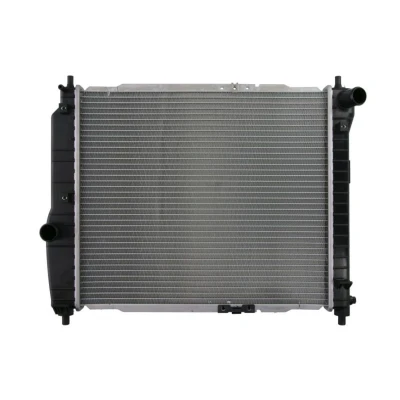 Abbildung von NRF 53637 Kühler, Motorkühlung Aluminium 480 410 17 mit Anbauteilen Kühlrippen gelötet CHEVROLET: Aveo / Kalos Hatchback
