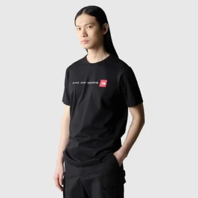 Abbildung von The North Face Never STOP Exploring TEE Tshirt print, Herren, Größe: XL, Black