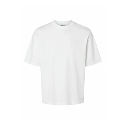 Abbildung von Selected Homme Slhlooseoscar O NECK Tshirt basic, Herren, Größe: Small, Bright white