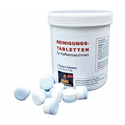 Abbildung von 2 Phasen Reinigungstabletten à 3,5 g Reiniger Tabs kompatibel mit Jura Kaffeevollautomaten (14 Stück)