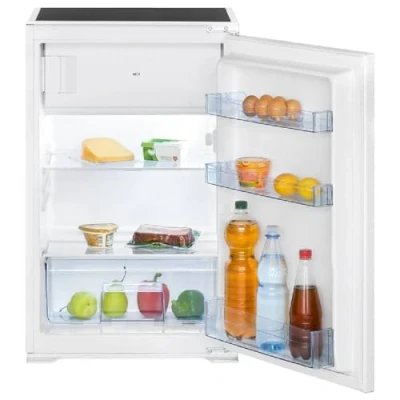 Abbildung von Bomann® Einbaukühlschrank mit Gefrierfach Kühlschrank Einbau 118L 2 Ablagen Abtauautomatik &amp; Schlepptürausführung wechselbarer Türanschlag KSE 7810