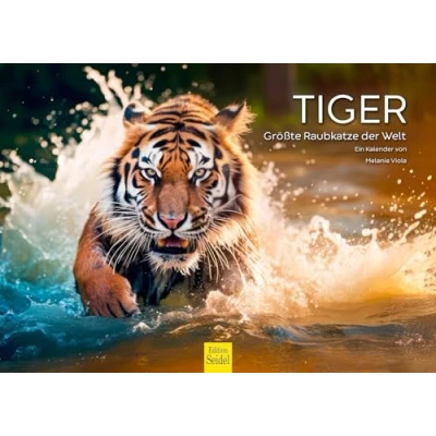 Abbildung von Edition Seidel Premium Kalender Tiger 2025 Format DIN A3 Wandkalender Tierkalender die größte Raubkatze Afrika Welpe Katze Raubtier Wildtier Melanie Viola