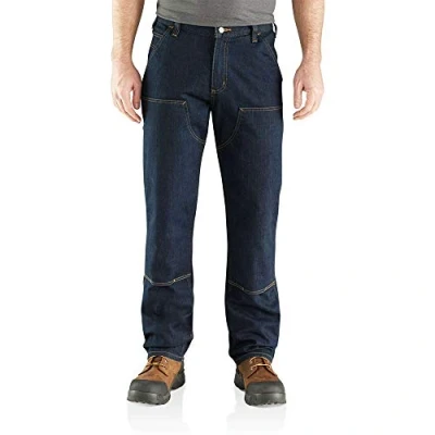 Abbildung von Carhartt Herren Rugged Flex Lockere Arbeitsjeans mit verstärkter Vorderseite Jeans, Erie, 33W/34L