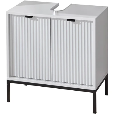Abbildung von BASIC by Balculina Waschbeckenunterschrank »Lucera Waschbeckenunterschrank, Badezimmerschrank BxHxT 60x60x32«, (1 St.), Breite 60 cm, Tür L/R montierbar