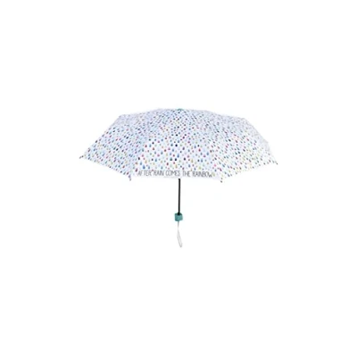 Abbildung von Legami Faltbarer Regenschirm, Ø 100 cm, aus Polyester, Gestell schwarzem Stahl, Griffe Kunststoff, leicht, winddichte Struktur, Tasche im Lieferumfang enthalten, After Rain, Small, Casual