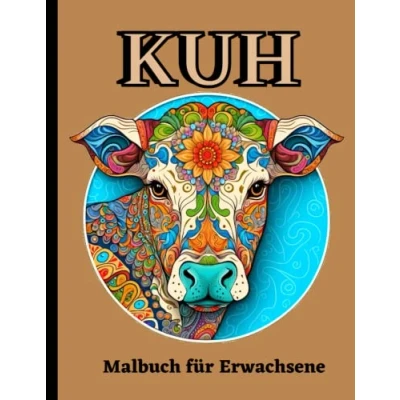 Abbildung von Kuh Malbuch: 30 Wunderschöne Stressabbau Kuhe, Anti Stress Malbücher mit entspannenden Designs