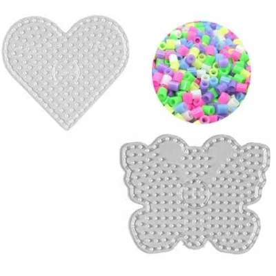 Abbildung von Hama MAXI Perlen Stiftplatte 8206 Herz und 8218 Schmetterling