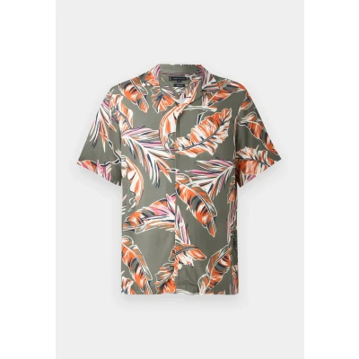 Abbildung von Tommy Hilfiger Lightweight LEAF Shirt Unisex Hemdbluse, Größe: Small, Battle green