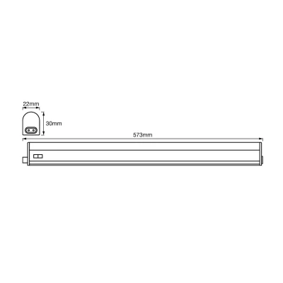 Abbildung von LEDVANCE LED Lichtband Leuchte, Leuchte für Innenanwendungen, Warmweiß, Länge: 60 cm, Switch Batten