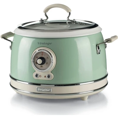 Abbildung von Ariete 2904, Rice Cooker, Reiskocher Slow Dampfgarer, Vintage Linie, 3,5 l, antihaftbeschichtete Keramikbeschichtung, 650 W, grün